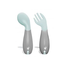 Babyjem Tutmalı Açılı Yeşil Çatal Kaşık