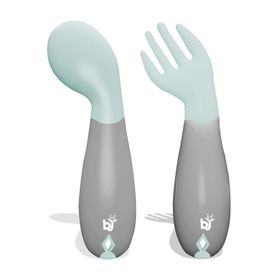 Babyjem Yeşil Açılı Mama çatal Kaşık Seti