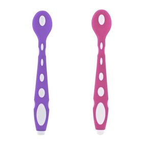 Babyjem Yumuşak Uçlu Pembe Mor Mama Kaşığı