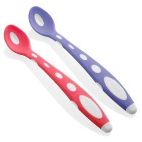 Babyjem Yumuşak Uçlu Pembe Mor Mama Kaşığı