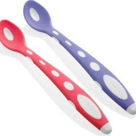 Babyjem Yumuşak Uçlu Pembe Mor Mama Kaşığı