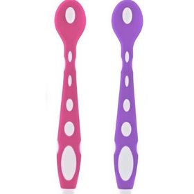 Babyjem Yumuşak Uçlu Pembe Mor Mama Kaşığı