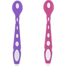Babyjem Yumuşak Uçlu Pembe Mor Mama Kaşığı