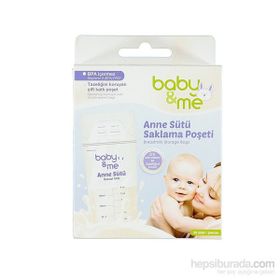 Baby&Me 50 Adet Süt Saklama Poşeti