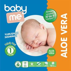 Baby&Me Aloe Vera No:1 Yenidoğan 50 Adet Bebek Bezi