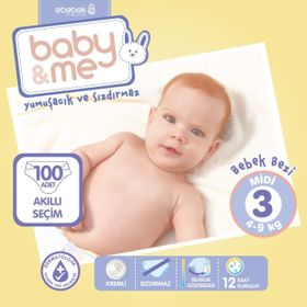 Baby&Me No:3 Midi 100 Adet Bebek Bezi