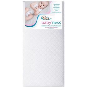 Baby'ness 70x110x5 cm Beyaz Kapitoneli Oyun Parkı Yatağı