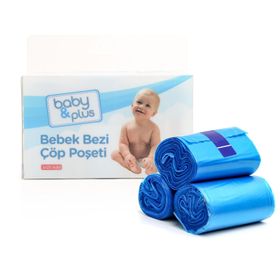 Baby&Plus 60'lı Bebek Bezi Çöp Poşeti