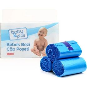 Baby&Plus 60'lı Bebek Bezi Çöp Poşeti