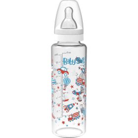 Babysoft 572 250 ml Beyaz Cam Desenli Biberon