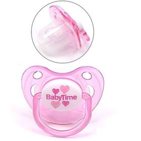 BabyTime 6-18 Ay Damaklı Koruyucu Kapaklı Akide Gövdeli Emzik Pembe