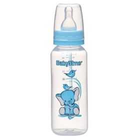 Babytime BT065 / MVI 250 ml 0-6 Ay No 1 Mavi Kiraz Uçlu Klasik PP Biberon