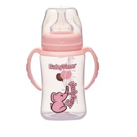 Babytime BT077 Pembe Geniş Ağız Kulplu Pp Biberon