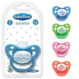 Babytime BT128-1 No:1 0-6 Ay Damaklı Mat Emzik