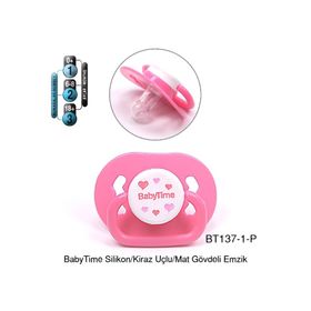 Babytime BT137P 0-6 Ay Silikon Emzik Pembe