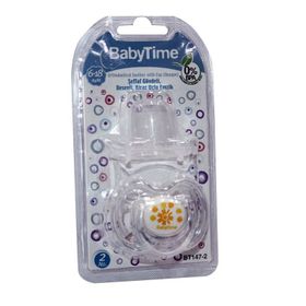 Babytime BT147-2 6-18 Ay Şeffaf Gövdeli Kiraz Uçlu Emzik