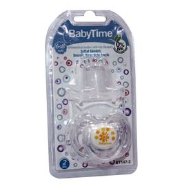 Babytime BT147-2 6-18 Ay Şeffaf Gövdeli Kiraz Uçlu Emzik