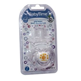 Babytime BT147-2 6-18 Ay Şeffaf Gövdeli Kiraz Uçlu Emzik
