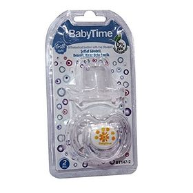 Babytime BT147-2 6-18 Ay Şeffaf Gövdeli Kiraz Uçlu Emzik