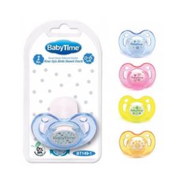 Babytime BT149-1 Kiraz Uçlu 0-6 Ay Sarı Silikon Emzik