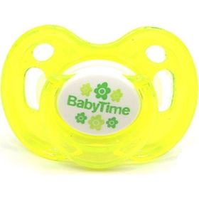 Babytime BT149-1 Kiraz Uçlu 0-6 Ay Sarı Silikon Emzik
