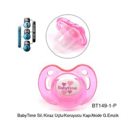 Babytime BT149-1 / PMB 0-6 Ay Pembe Baby Time Kiraz Uçlu Silikon Emzik