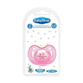 Babytime BT149-1 / PMB 0-6 Ay Pembe Baby Time Kiraz Uçlu Silikon Emzik