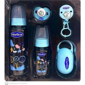 Babytime BT517 5'li Mavi Cam Biberon Seti
