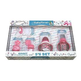 Babytime Pembe 5'li Hediyelik Yenidoğan Biberon Seti