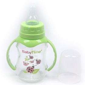 BabyTime Yeşil Silikon Kiraz Uçlu 150 ml Klasik Biberon