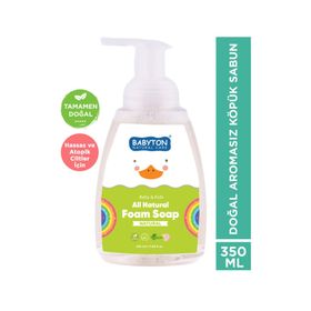 Babyton Baby Kids All Natural 350 ml Aromasız Doğal Köpük Sabun
