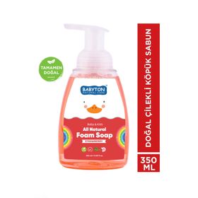 Babyton Baby Kids All Natural 350 ml Strawberry Çilekli Doğal Köpük Sabun