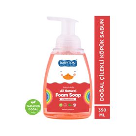 Babyton Baby Kids All Natural 350 ml Strawberry Çilekli Doğal Köpük Sabun