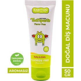 Babyton Doğal Organik Aromasız Florürsüz 50 gr Şeffaf Bebek Diş Macunu