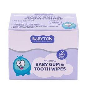 Babyton Natural Baby Gum Tooth Wipes Bebekler İçin 25 Adet Diş ve Damak Temizleme Mendili