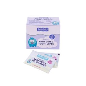 Babyton Natural Baby Gum Tooth Wipes Bebekler İçin 25 Adet Diş ve Damak Temizleme Mendili