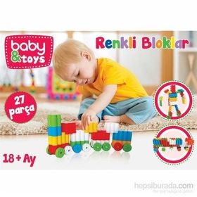 Baby&Toys 27 Parça Renkli Bloklar