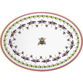 Baci Milano Amazzonia 36 cm Porselen Oval Servis Tabağı