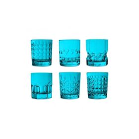 Baci Milano Crystal Touch 6'lı 300 ml Mavi Bardak Seti