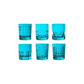 Baci Milano Crystal Touch 6'lı 300 ml Mavi Bardak Seti