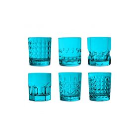 Baci Milano Crystal Touch 6'lı 300 ml Mavi Bardak Seti