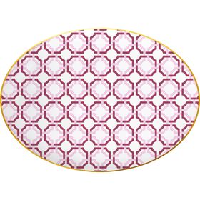 Baci Milano Firenze 31 cm Porselen Oval Servis Tabağı