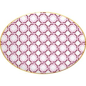 Baci Milano Firenze 31 cm Porselen Oval Servis Tabağı