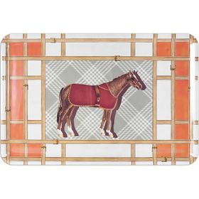 Baci Milano Horses 20x16 cm Turuncu Tabak