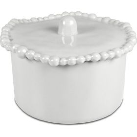 Baci Milano Joke Table Kitchen Melamin 11x11 cm Beyaz Bisküvi Kavanozu