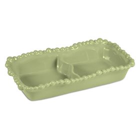 Baci Milano Joke Table Kitchen Melamin 2 Bölmeli Yeşil Tabak