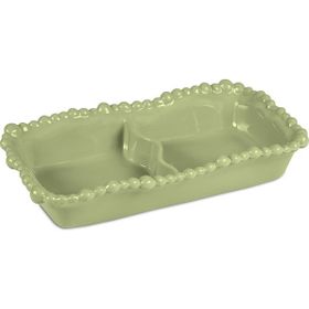 Baci Milano Joke Table Kitchen Melamin 2 Bölmeli Yeşil Tabak