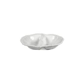 Baci Milano Joke Table Kitchen Melamin 2'li Bölmeli Beyaz Tabak