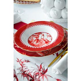 Baci Milano Le Rouge 21 cm Porselen Çorba Tabağı