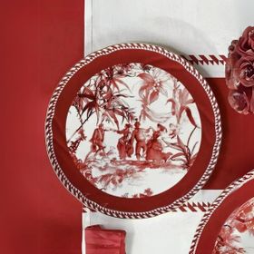 Baci Milano Le Rouge 31 cm Porselen Kek Tabağı